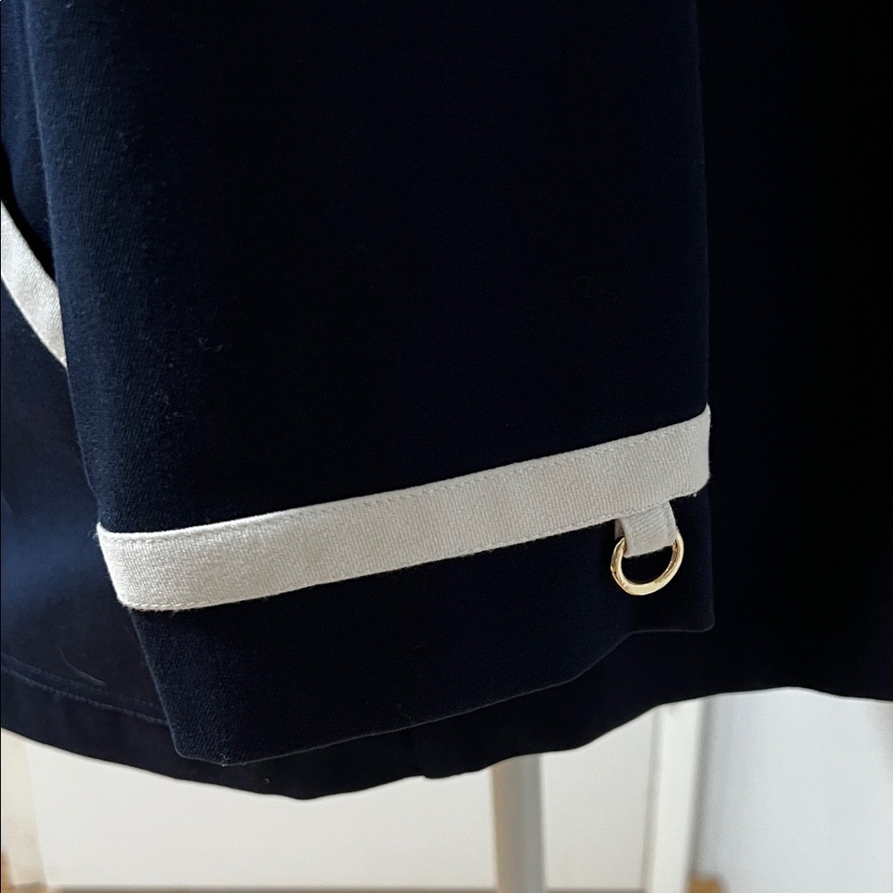 St. John Sport Navy Blazer with White Trim – Petite - Picture 6 of 14